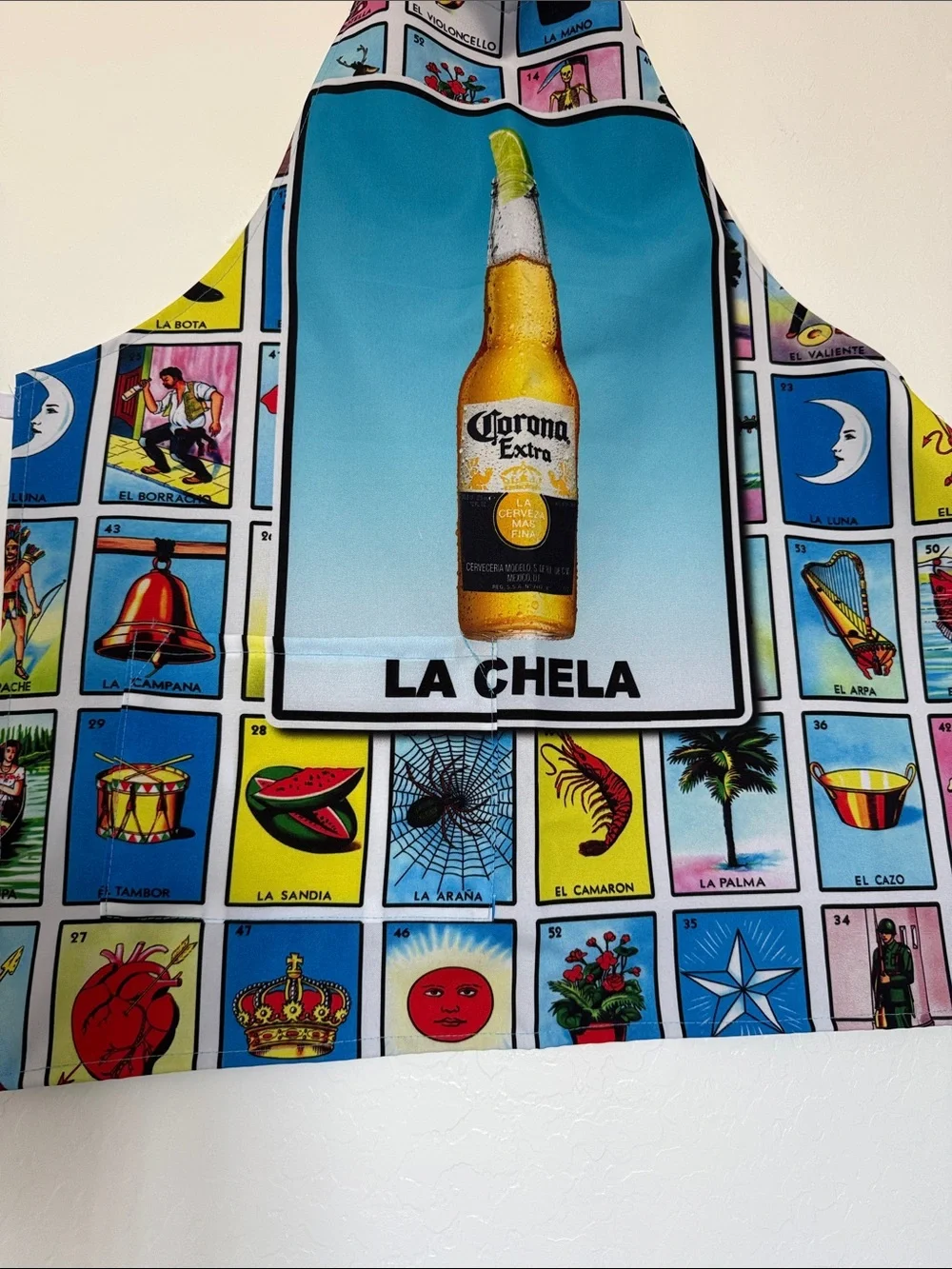 Blue & Multicolor 'La Chela' Kitchen Apron
